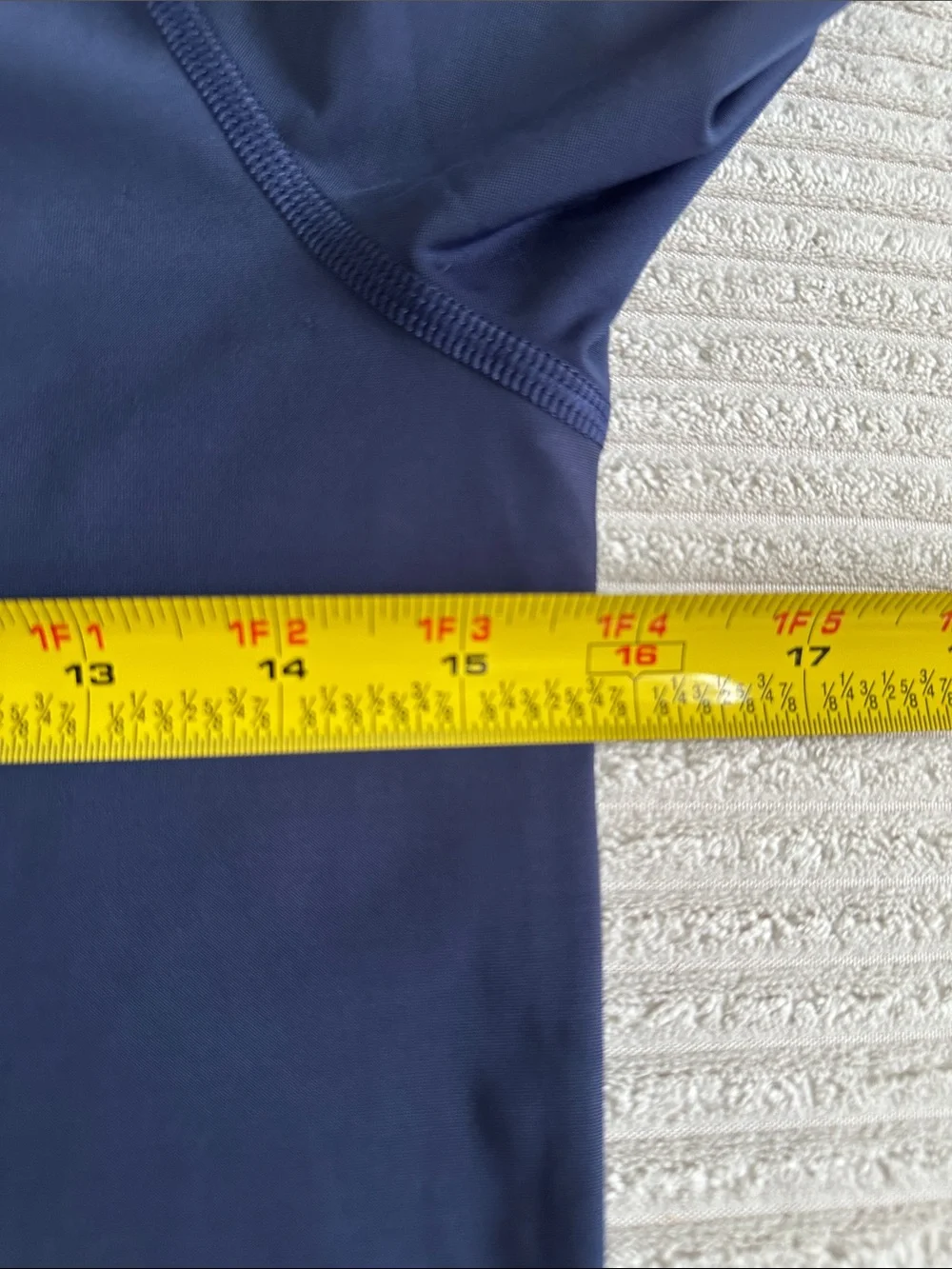 Under Armour Navy Long-Sleeve Performance Tee with White & Light Blue Print YXL